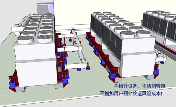屋頂空調(diào)機(jī)組震動(dòng)噪聲大，不切管道不抬設(shè)備方案這樣做！